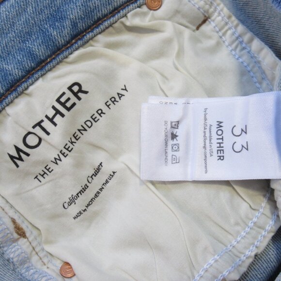 NWT Mother The Weekender Fray in California Cruiser Stretch Flare Jeans 33 - Picture 5 of 11